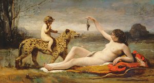 De bacchante met de panter, 1855-60